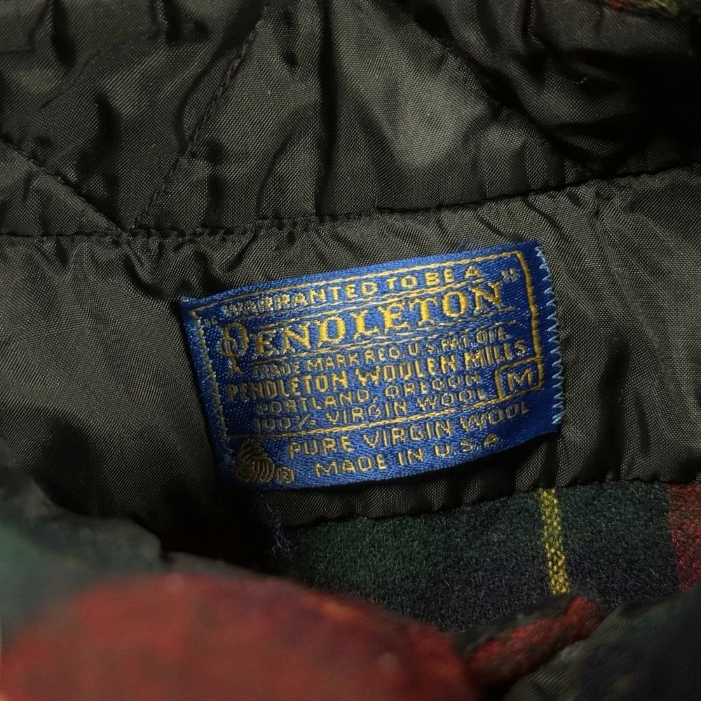 Vintage Pendleton Wool 70s 80s 90s Plaid Flannel Button Up Shirt M‎